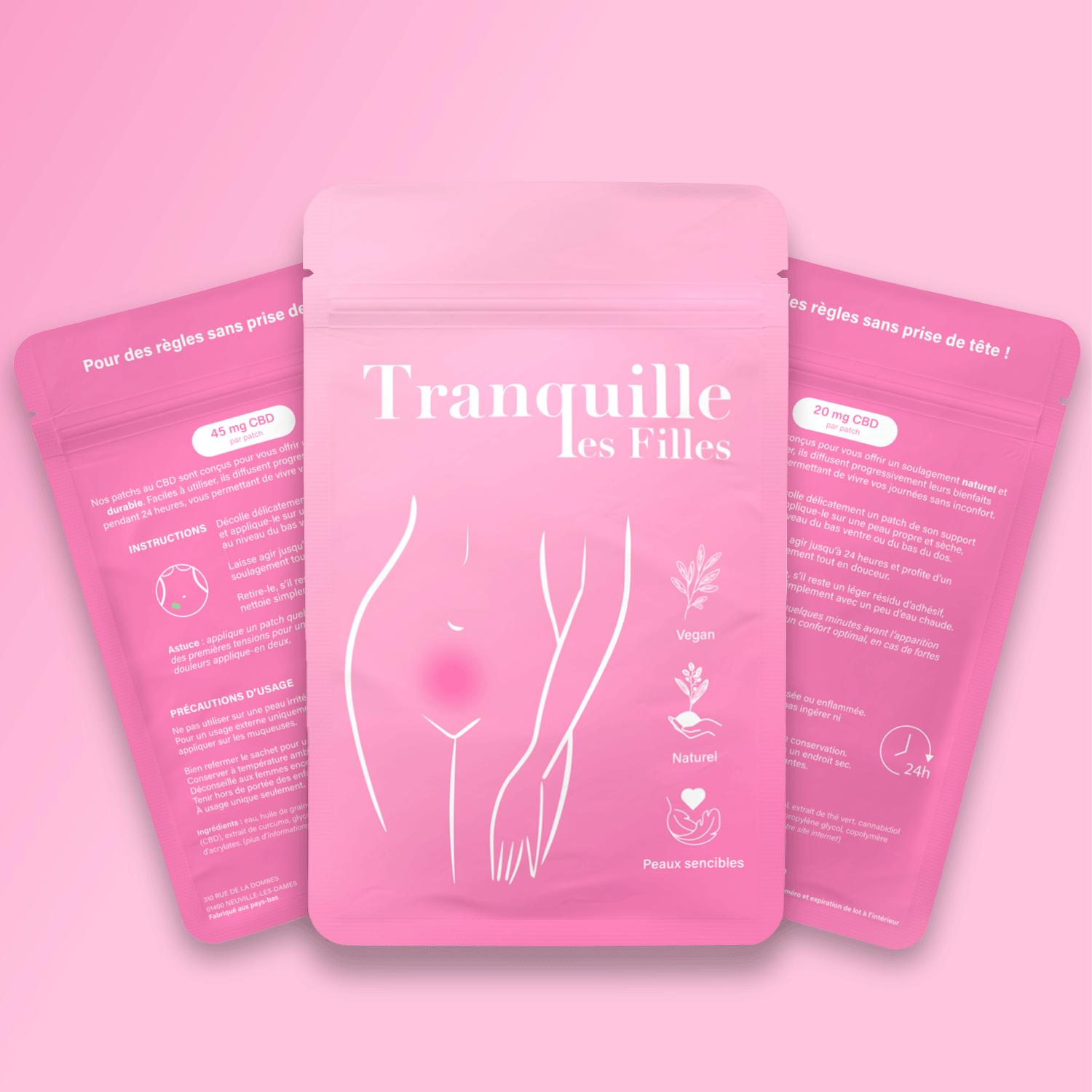 sachet de patchs au CBD pour lutter contre les regles douloureuses
